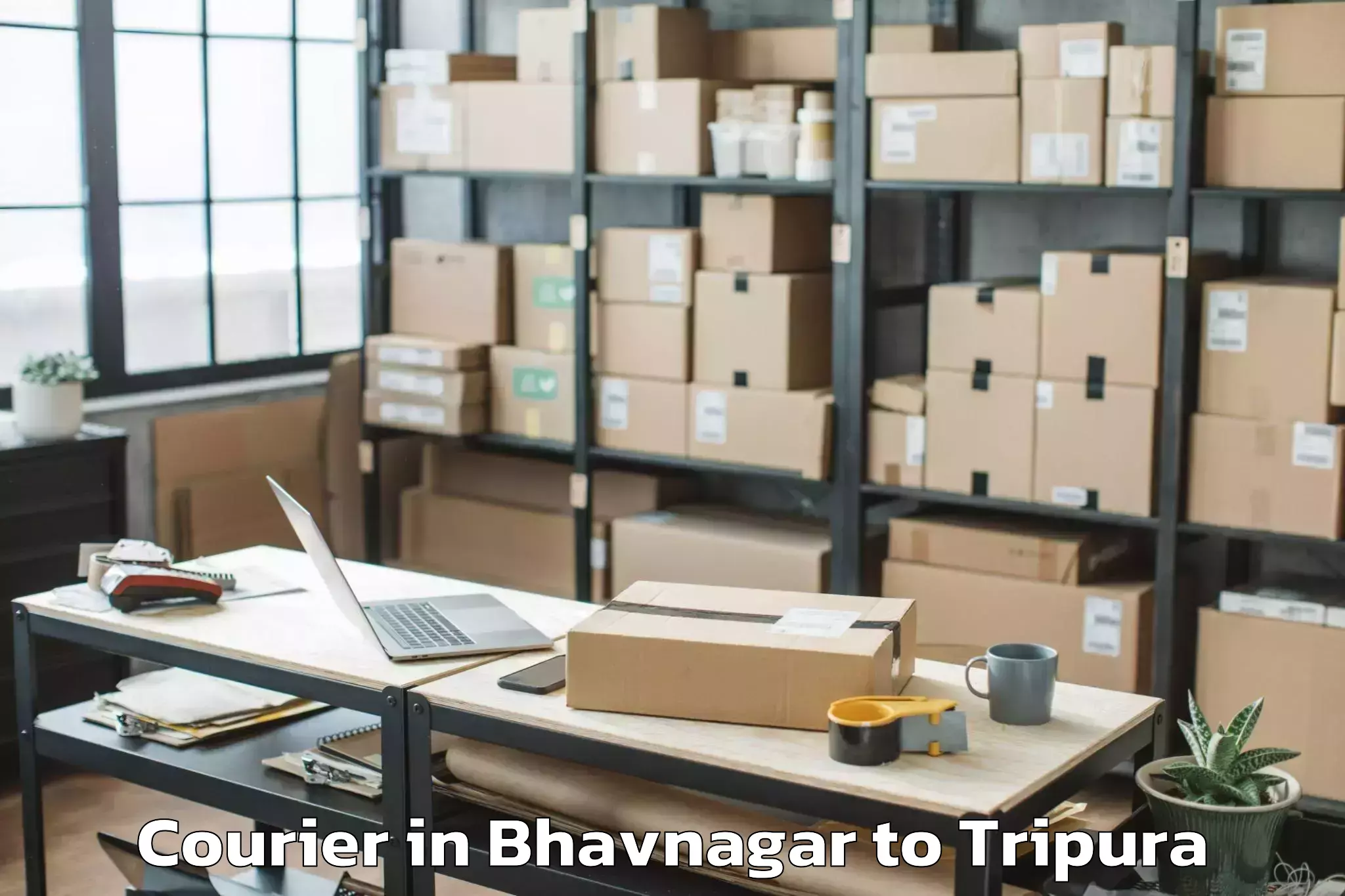 Professional Bhavnagar to Kamalpur Airport Ixq Courier